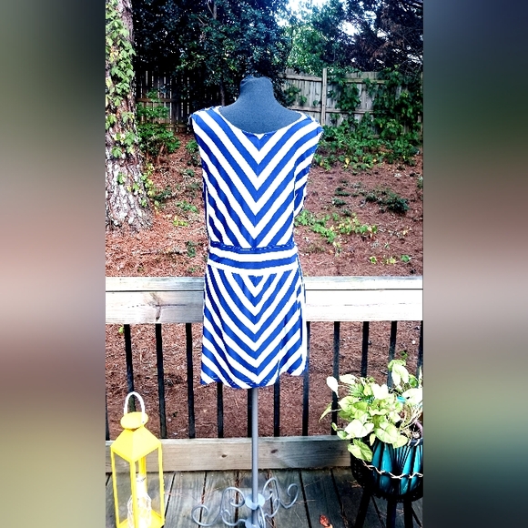 Liz Lange Blue & White Tunic Tank Size 1X - Picture 4 of 6